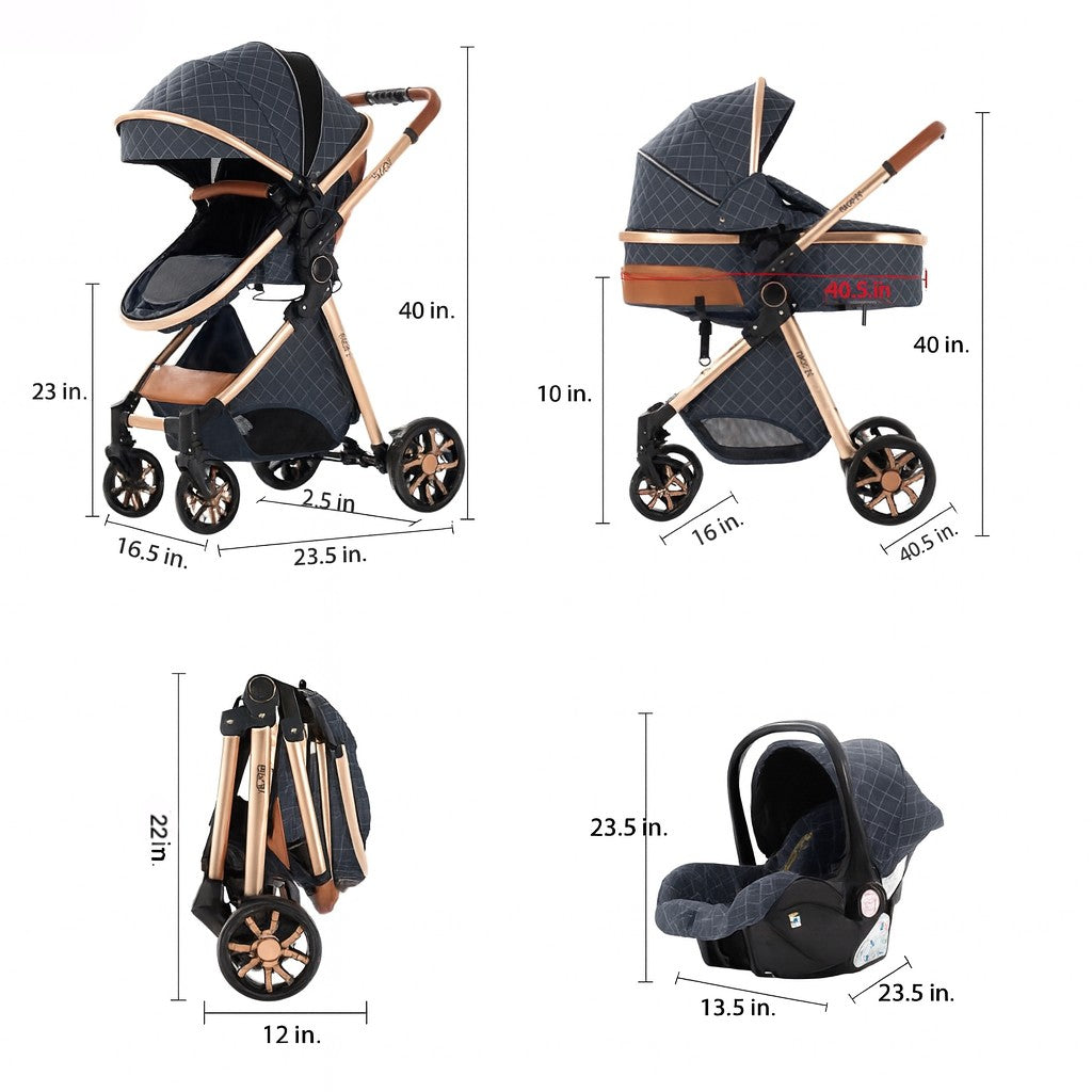 BabyGem Comfort 3-in-1 Stroller